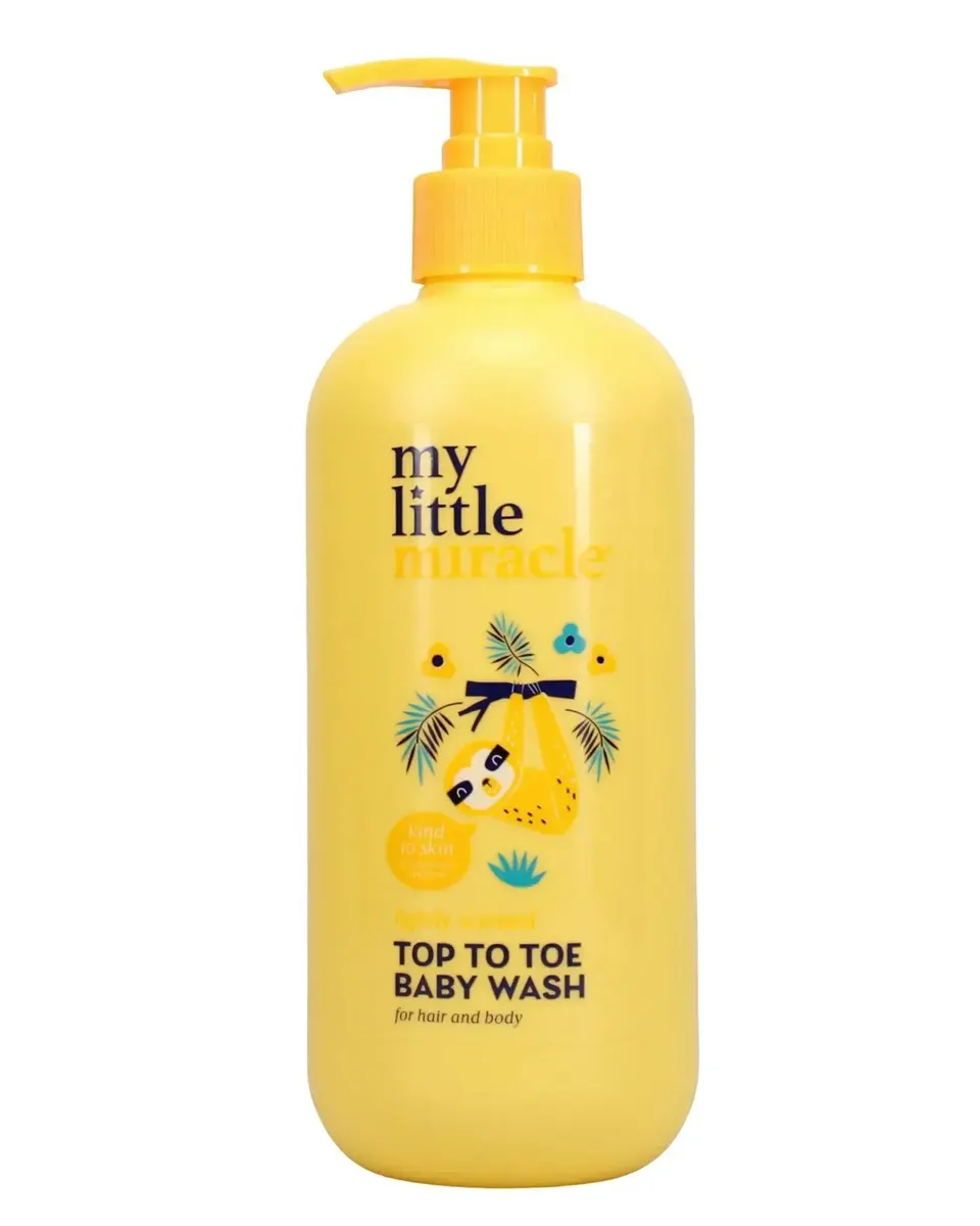 My Little Miracle Top to Toe Baby Wash for Hair and Body Lightly Scented 500ml Age- Newborn & Above