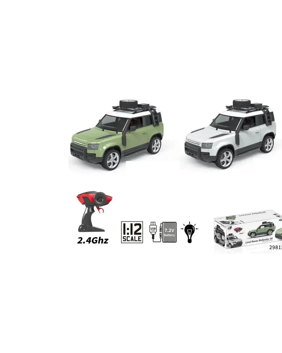 Land Rover Defender Car with 1:12 Scale & 7.2V Rechargeable Battery & USB Assorted Age- 4 Years & Above