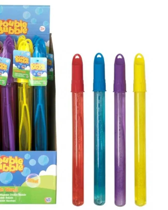 Party Time Double Bubble Bubble Wand 118Ml Cdu Assorted Colours