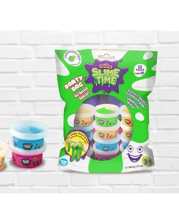 Dohtime Slimetime Party Bag 12Cans 340G Multicolor Age- 3 Years & Above