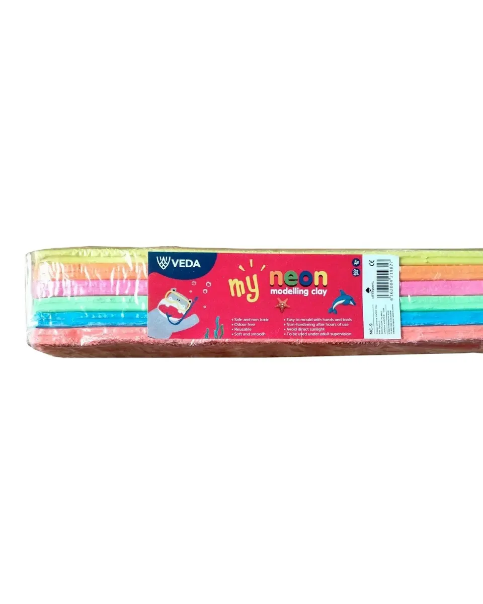 Veda Neon Modelling Clay 500Grams MC-9 Age- 3 Years & Above