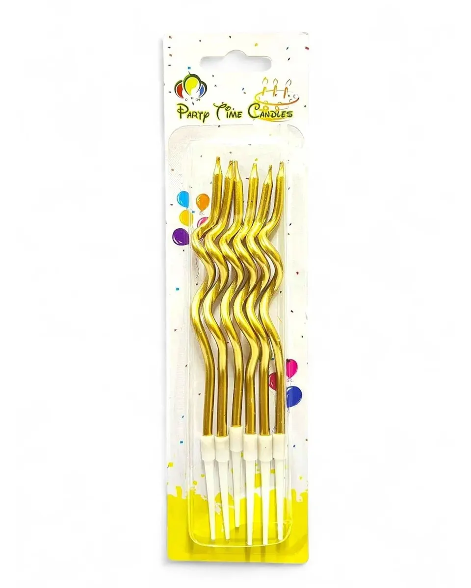 Party Time Ahoo1 Gold Decor Candle 13219