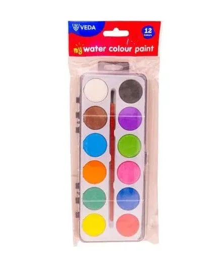 Veda Water Color Cake WCC-18 Pack of 12 Age- 6 Years & Above