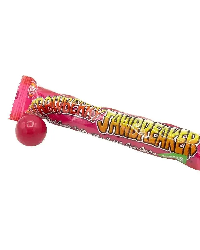 Zed Candy Strawberry Jawbreaker Candy Pack of 6 Age- 4 Years & Above