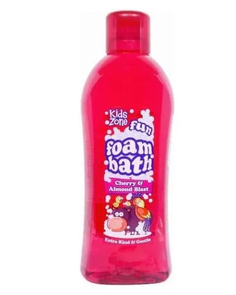 Kids Zone Fun Foam Bath - Cherry & Almond Blast - 1L