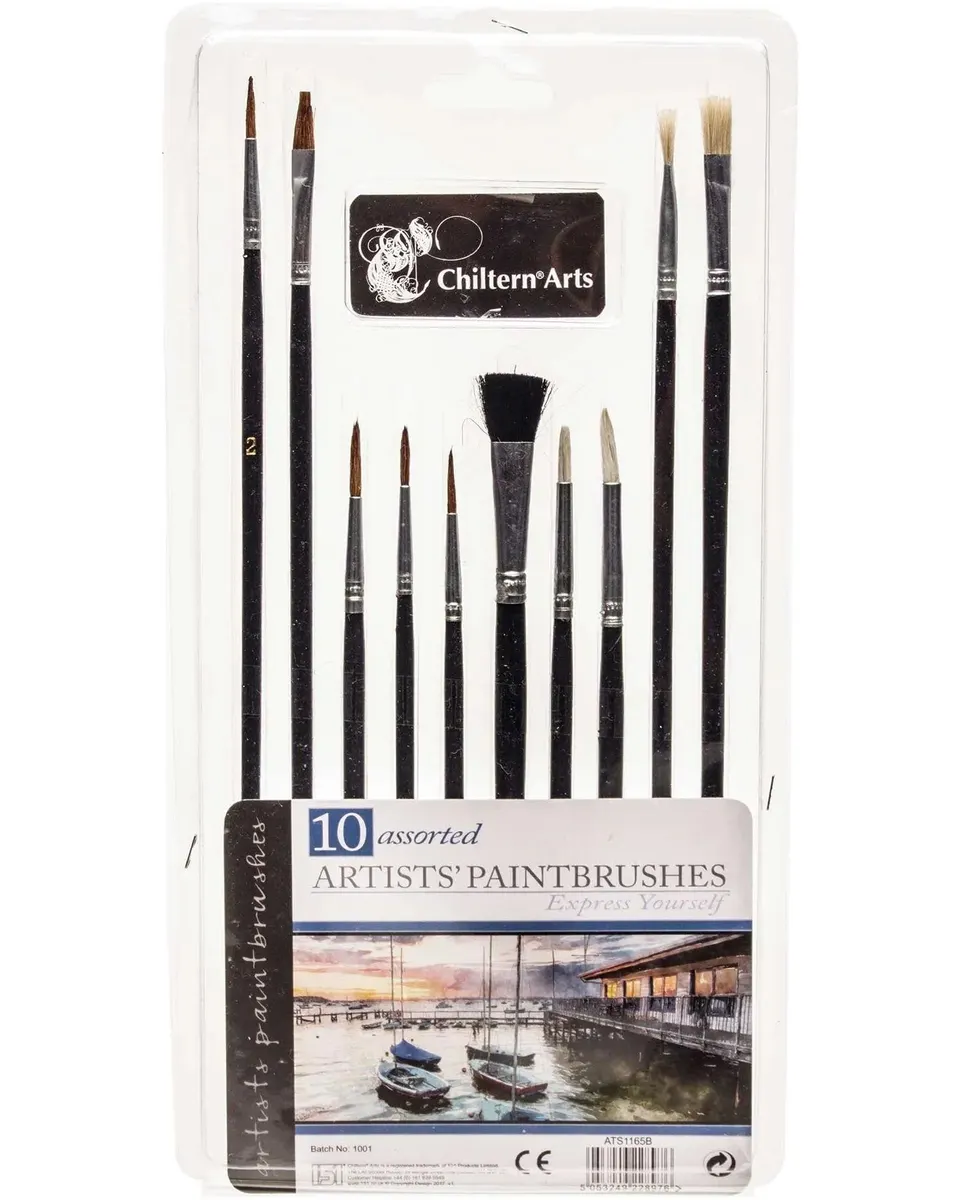 Pibi Chiltern Arts Artist Brushes 10 Pack Age-3 Years & Above
