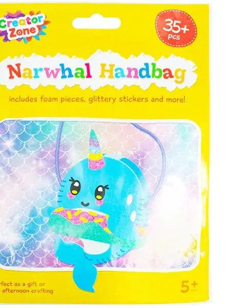 Creator Zone Make Your Own Narwhal Handbag 35Pc Age-3 Years & Above