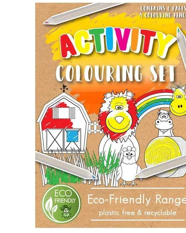 Pibi Colouring Set Eco-Friendly Activity Fun Animals A6 14 X 10 Cm Age-3 Years & Above