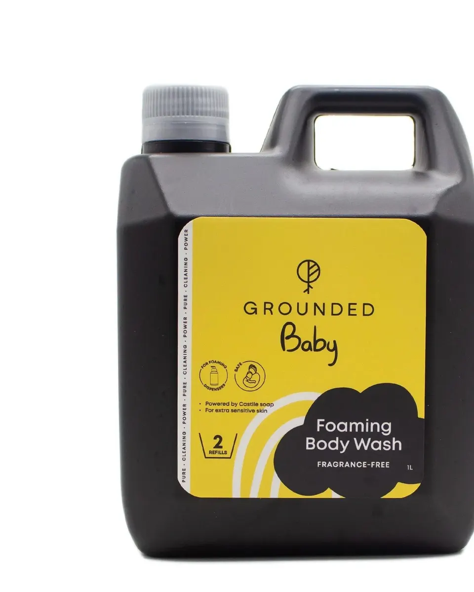 Grounded Baby Foaming Body Wash Fragrance-Free 1 Litre Age- Newborn & Above