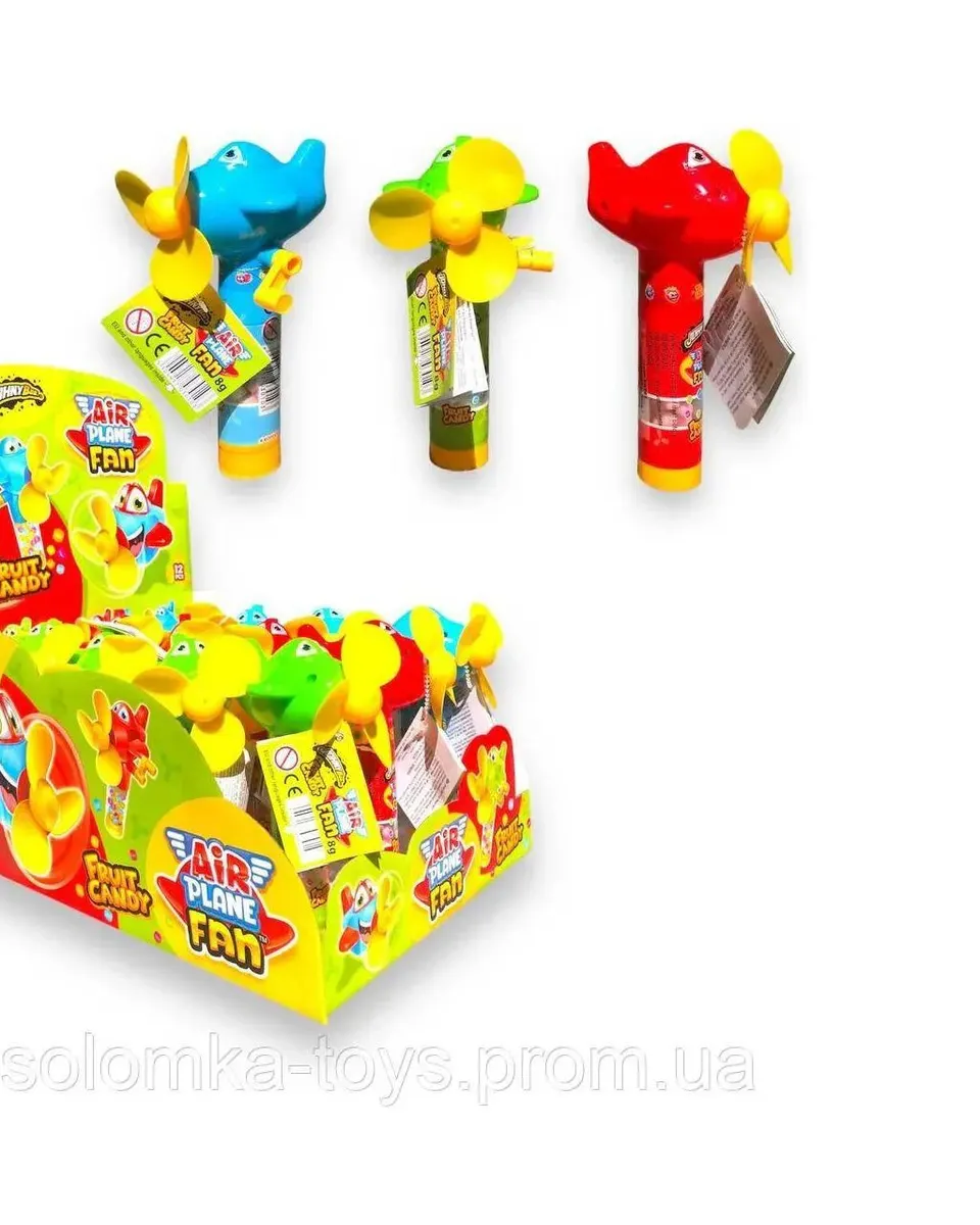 Johnny Bee Airplane Fan Fruit Candy 8G Assorted Age- 3 Years & Above