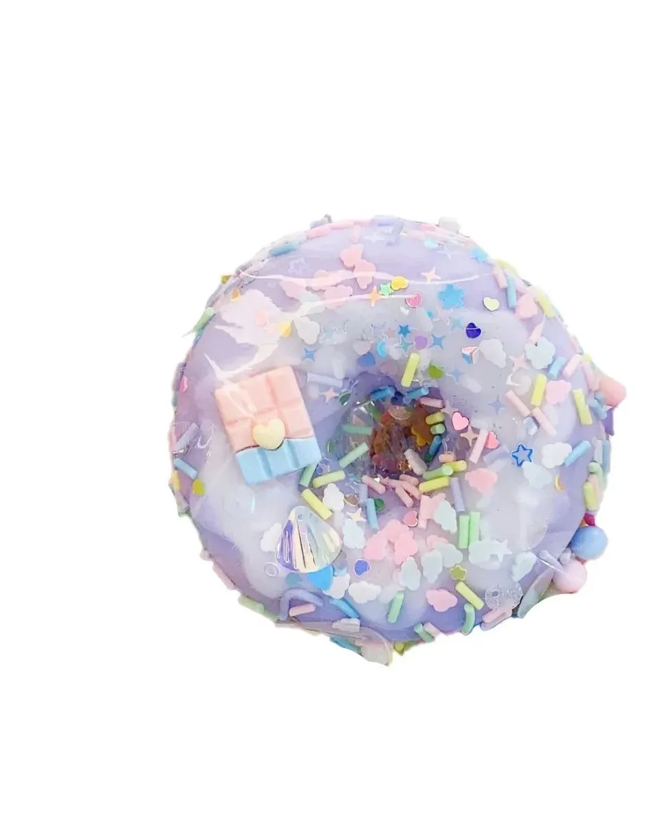 Pibi Pastel Donut Fidget Squishy Toy with Small Accessories (15 x 12 cm) PIN2401 Age- 3 Years & Above