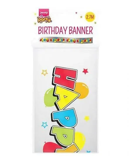 Jaunty Time To Party Happy Birthday Banner 2.7M