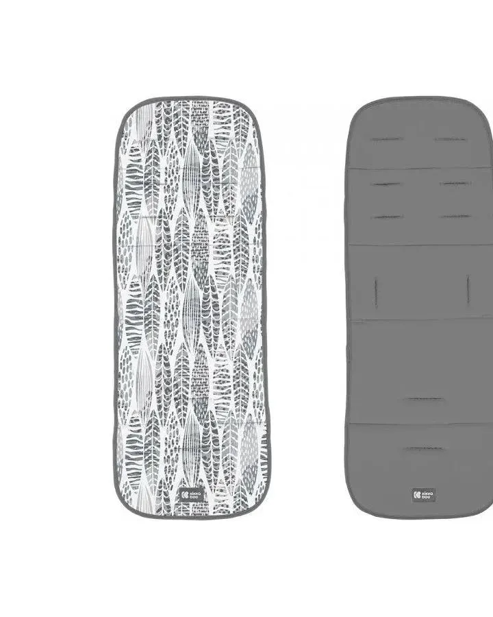 Kikkaboo Stroller Liner Leaves Grey Age- Newborn & Above