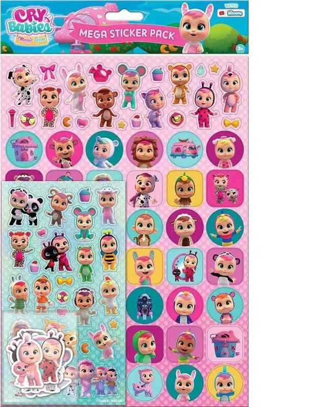 Pibi Cry Babies Mega Sticker Pack Age-3 Years & Above