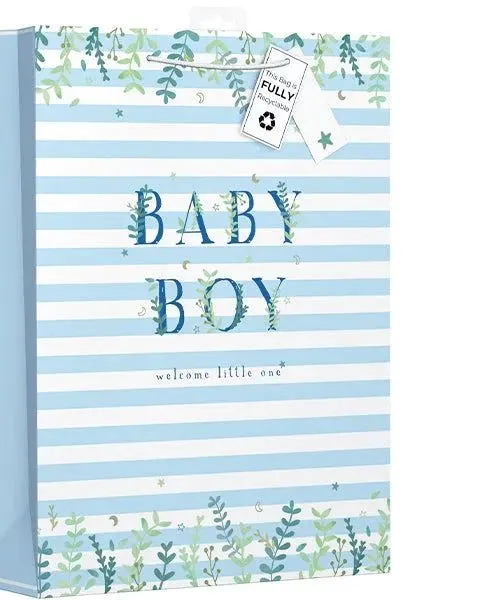 Giftmaker Floral Baby Boy Gift Bag Xl Age- Newborn & Above