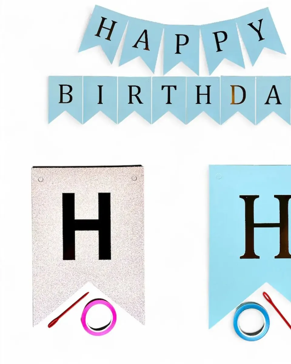 Party Time Happy Birthday Banner Assorted colour 13458