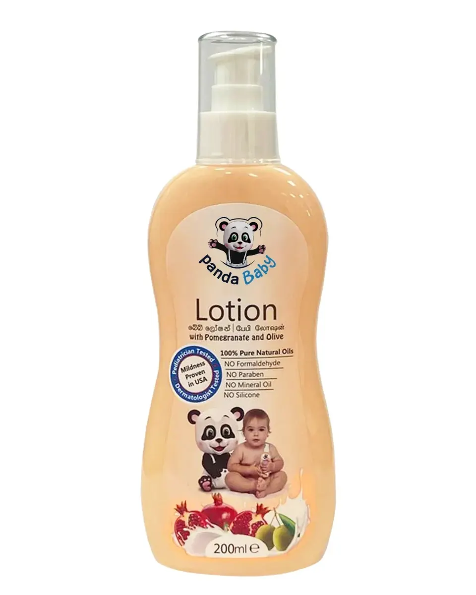 Panda Baby Lotion - Olive & Pomegranate (with pump) 200ml Age- Newborn & Above