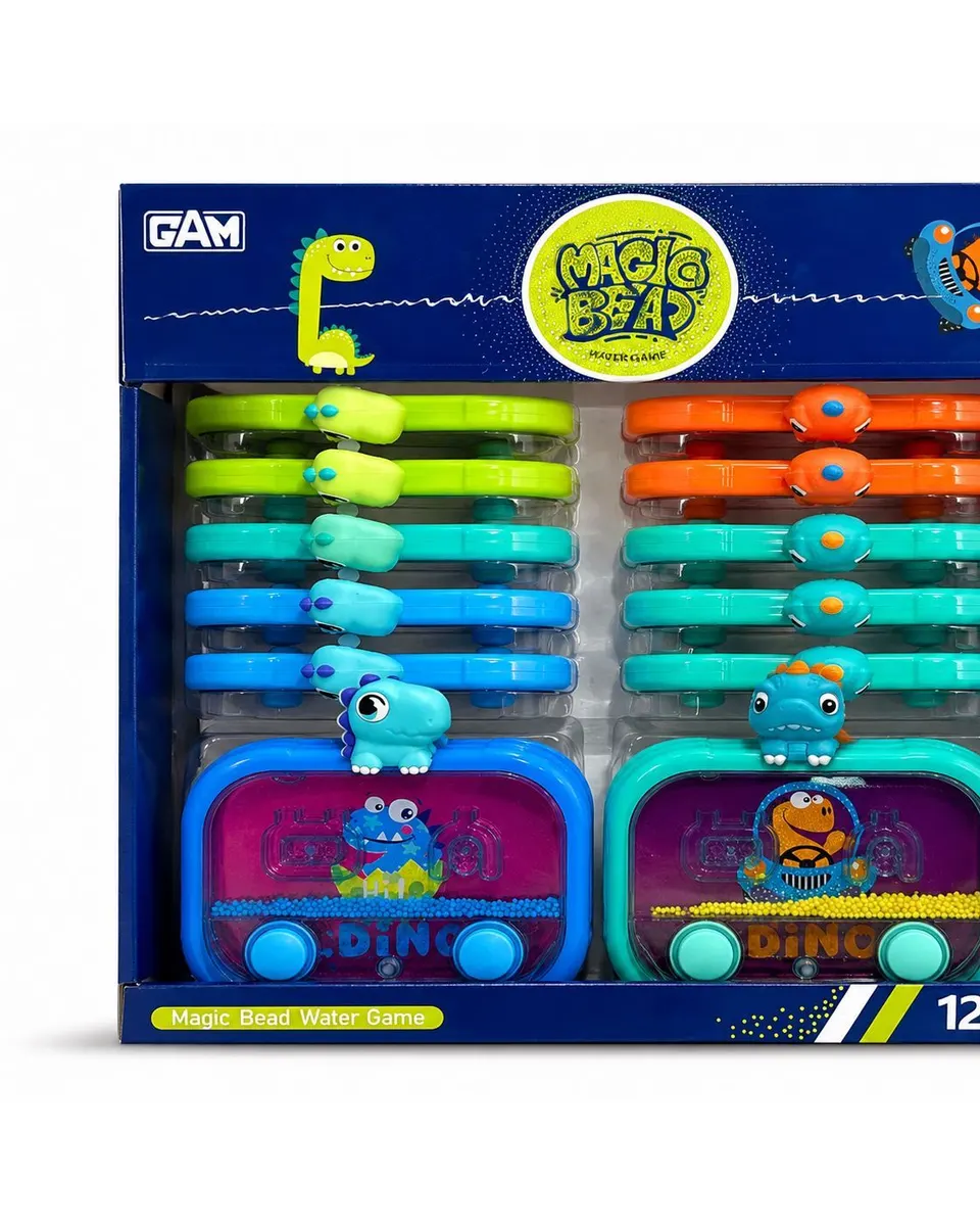 Pibi Dinosaur-Themed Magic Bead Water Game Handheld Toy- Portable Screen-Free Fidget & Travel Toy Age- 3 Years & Above
