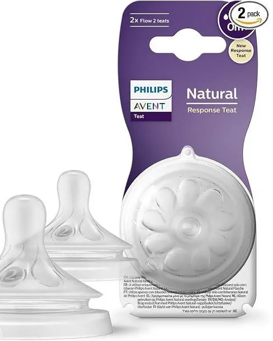 Philips Avent Natural Response 3.0 Teats Pack of 2 SCY962/02 Age- Newborn & Above