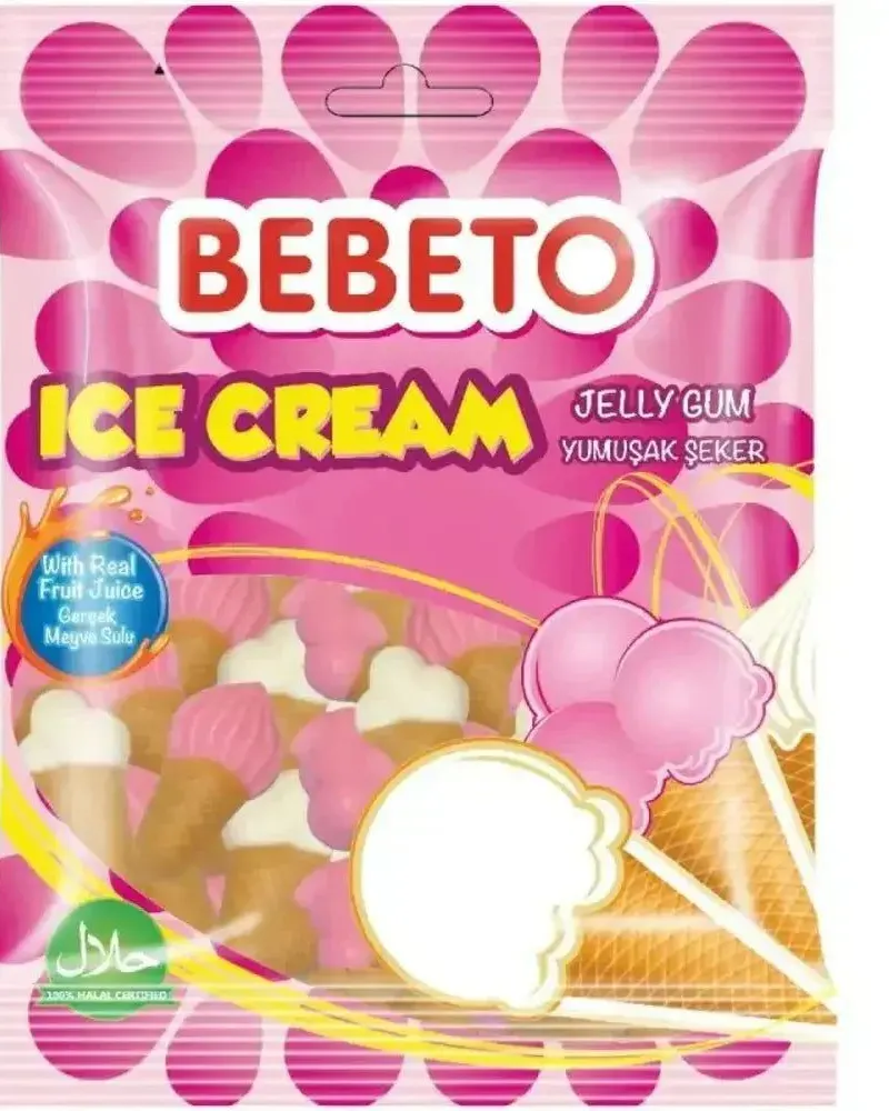 Bebeto Gummy Candy Ice Cream 80G Age- 3 Years & Above