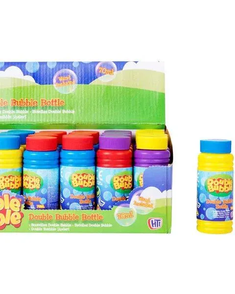 Pibi Double Bubble Solution Bottle 70Ml Cdu Assorted Colours Age- 3 Years & Above