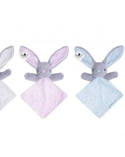 Hugs & Kisses Plush Soft Bunny Comforter Assorted Colours Age- Newborn & Above