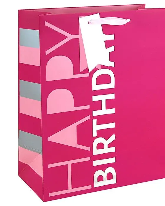 Eurowrap Pink Birthday Medium Gift Bag