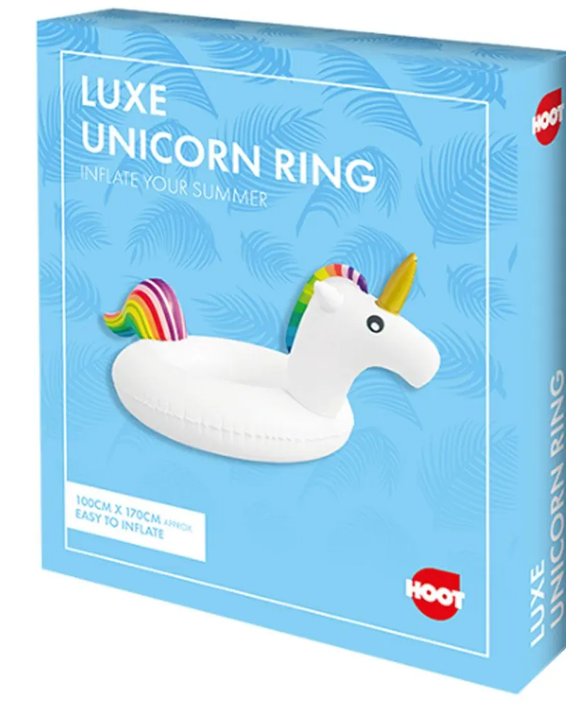Hoot Inflatable Glitter Kids Unicorn Swim Ring 30-Inch Age- 3 Years to 6 Years (Holds Upto 50 Kg)