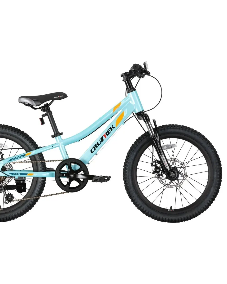 CRUZTREK 6061 Aluminum Alloy Special-Shaped Tubes Junior Bike Frame LTWOO SL-V4007 R 7SP with Gear and Disc Age- 7 Years to 11 Years