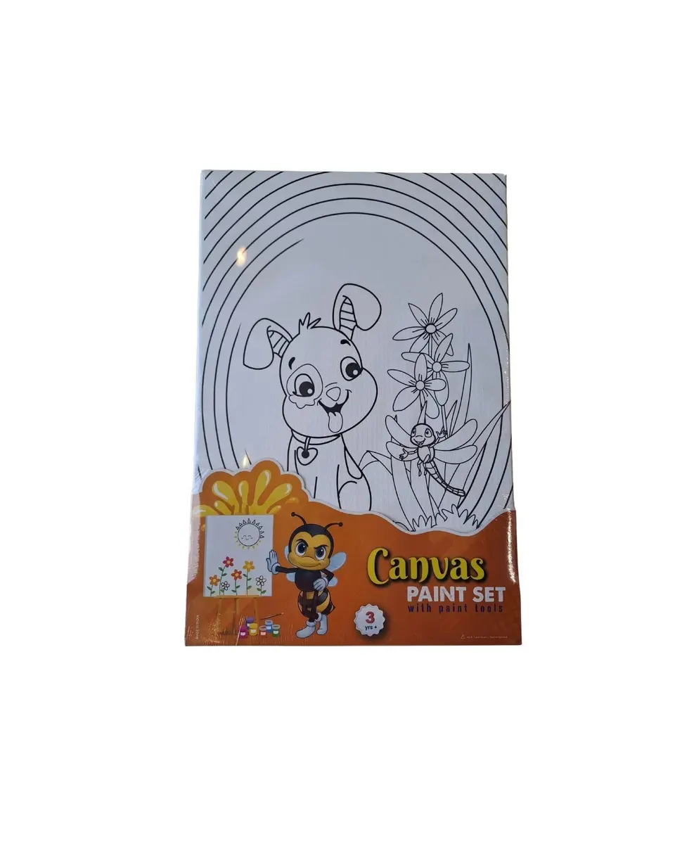 Oyster Puppy Play Canvas Board Paint Set-Small Age-3 Years & Above