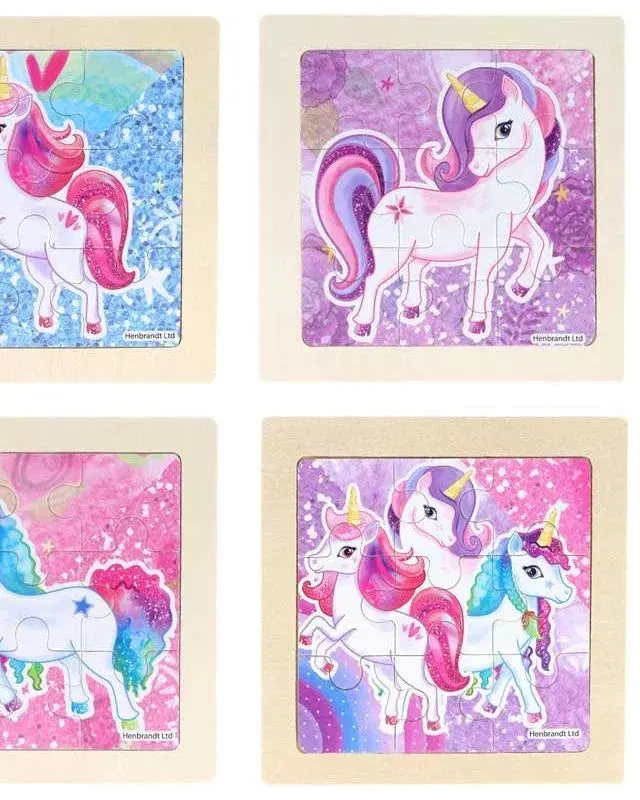 Pibi Puzzle Wooden Unicorn 11 Cm Assorted Pack of 1 Age-3 Years & Above