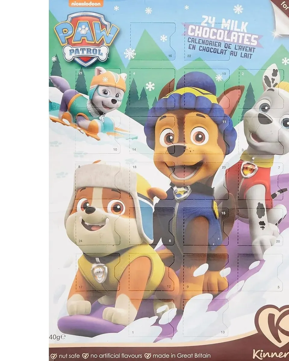 Kinnerton Paw Patrol Advent Calendar Kids Candy