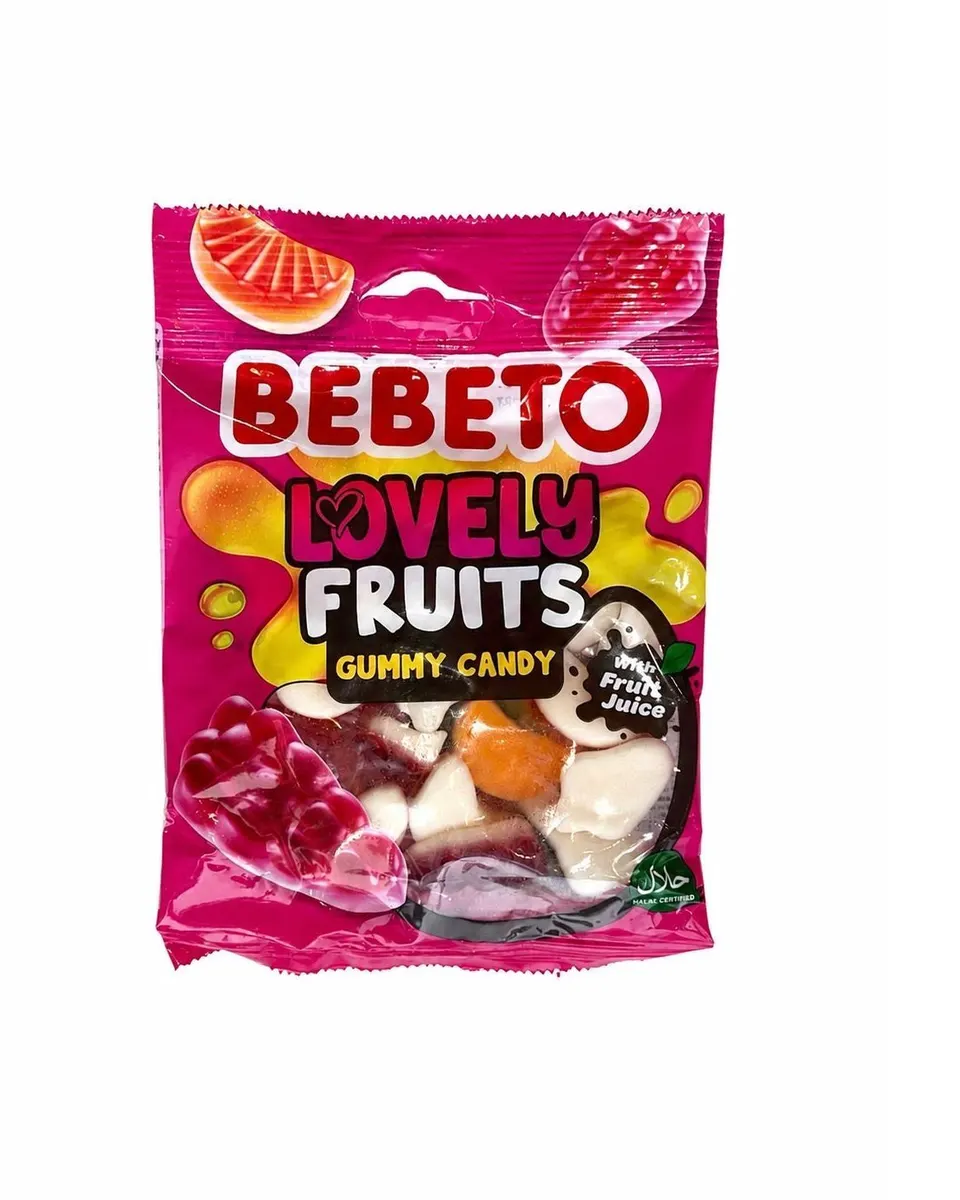 Bebeto Gummy Candy Lovely Fruits 80G Age- 3 Years & Above
