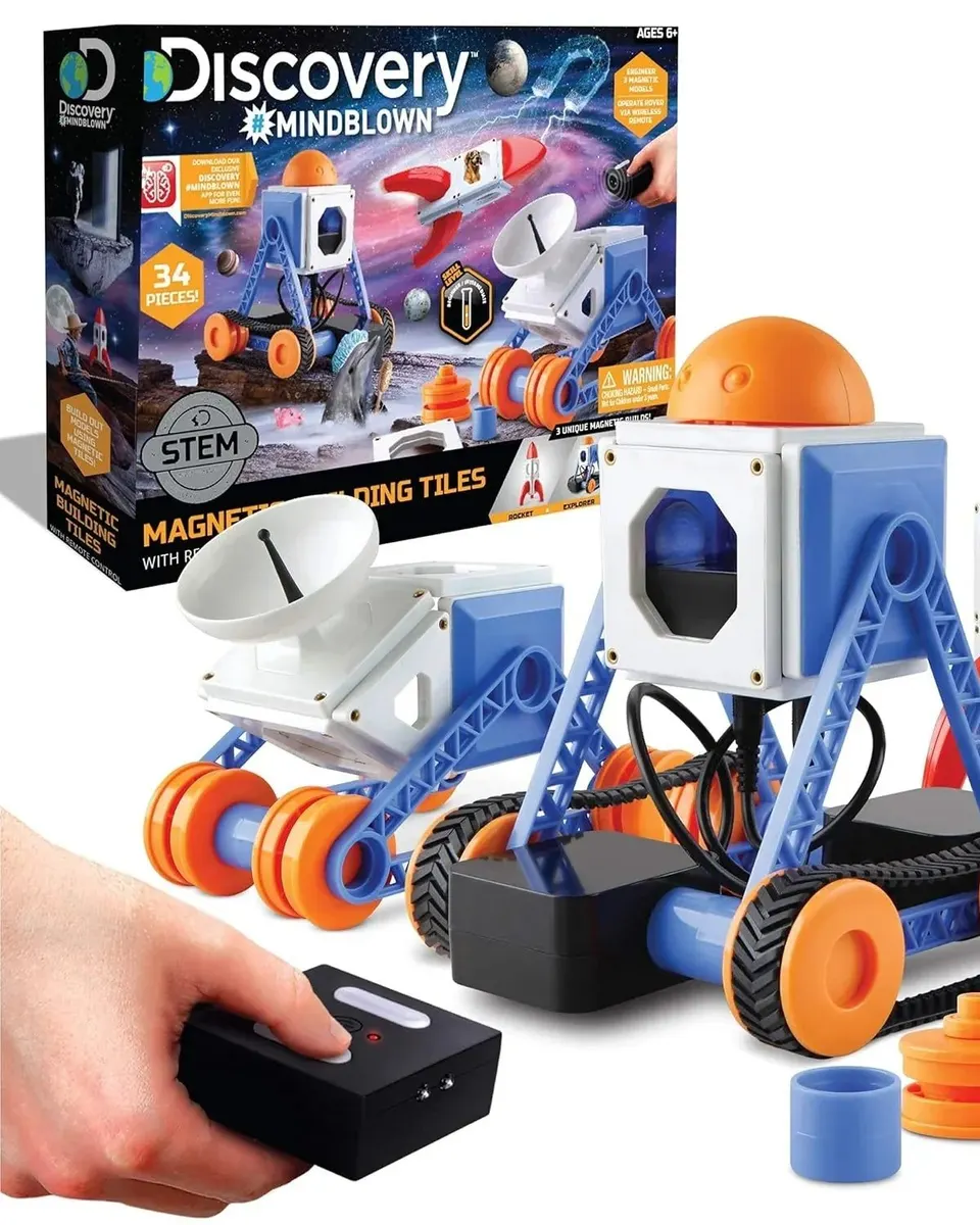 Discovery Toy Magnetic Tiles With Remote Control Multicolour Age- 6 Years & Above