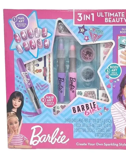 Barbie 3 in 1 Ultimate Glitter Beauty Set Multicolor Age-8 Years & Above