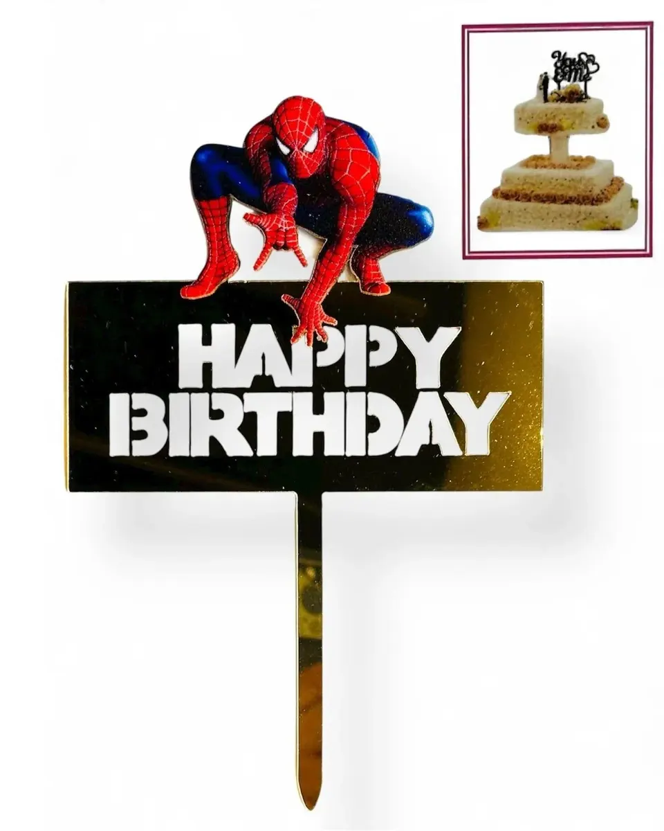 Party Time Spider Gold Cake Topper 14765