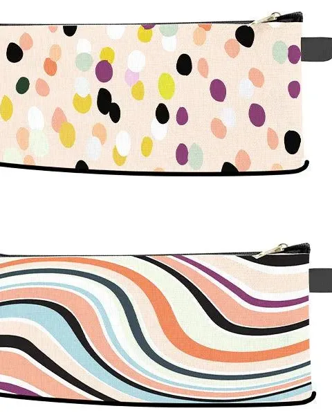 Pibi Just Stationery Spot & Swirl Design Pencil Case 20Cm Assorted Age-3 Years & Above