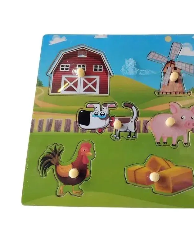 Acool Toys Farm Wooden Puzzle Multicolor Age- 3 Years & Above