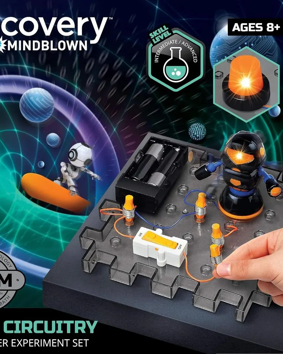 Discovery Toy Circuitry Action Experiment - Robot Spinner Grey Age- 8 Years & Above