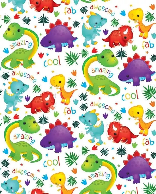 Simon Elvin Juv Dinosaur Themed Gift Wrap