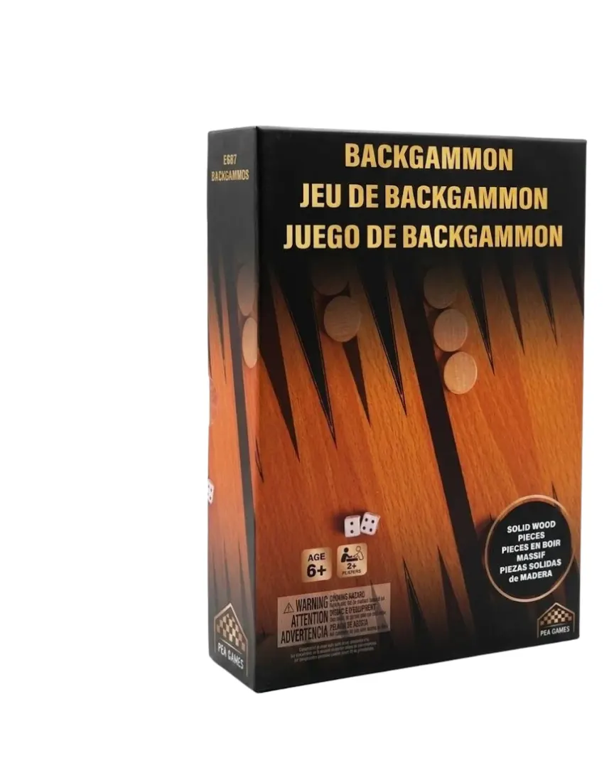 Backgammon Game Wooden Version Classic Wooden Board Game for Kids & Family, Strategy Indoor Game, Age- 5 Years & Above
