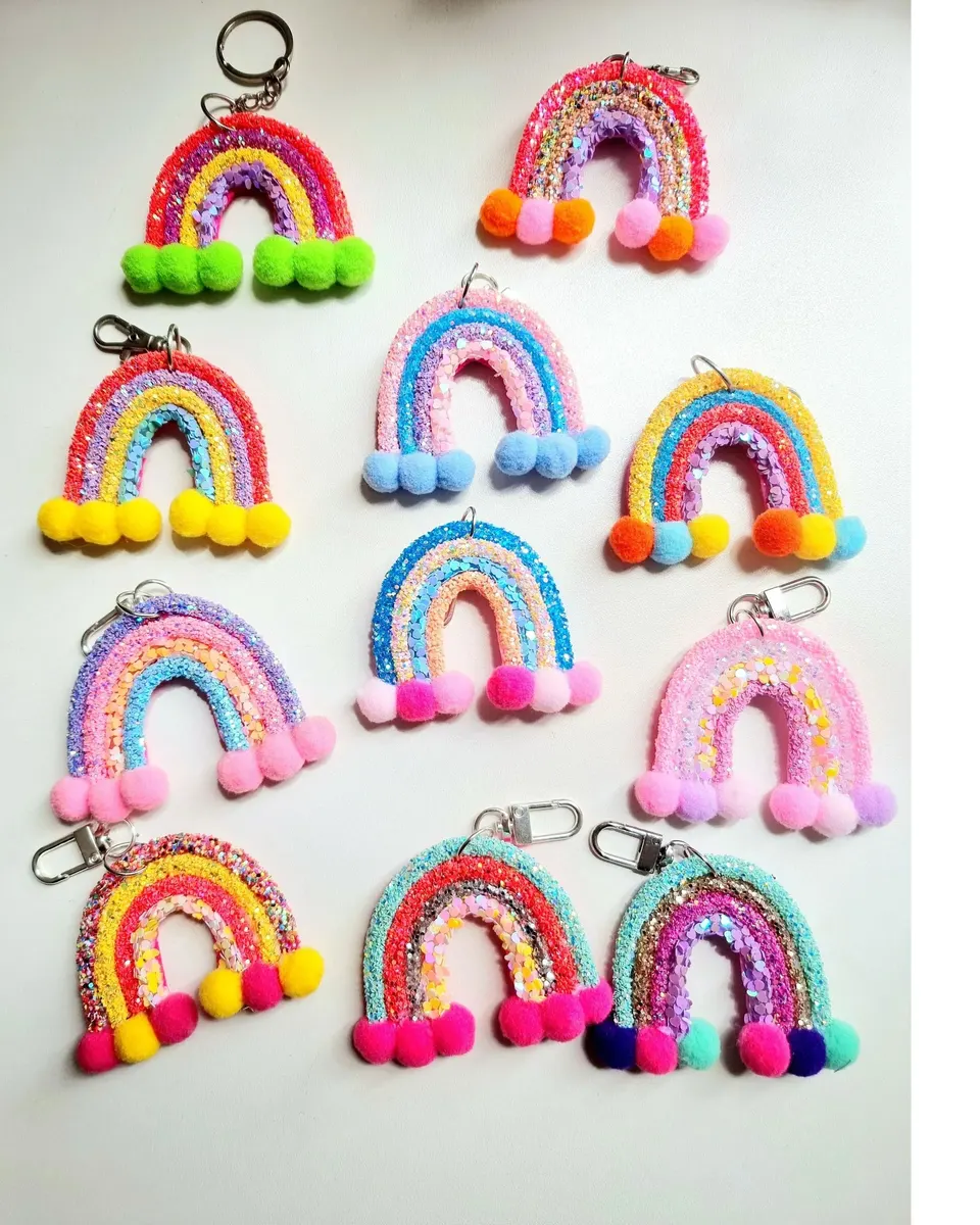 Ellaine Bows Rainbow Keyring Assorted Single Multicolor Age- 4 years & Above