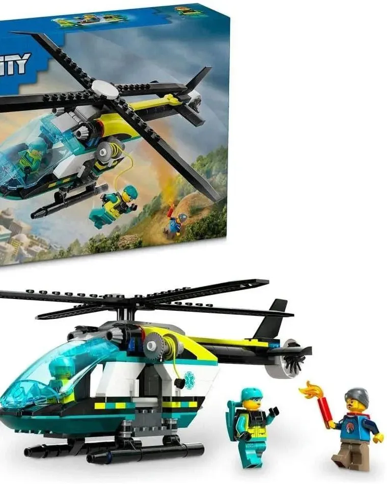 Lego Emergency Rescue Helicopter Building Blocks Multicolor Age- 3 Years & Above