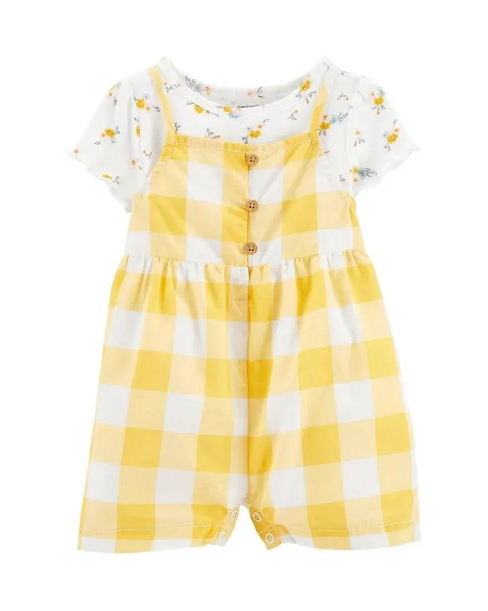 Carter's Infants Girls 2-Piece Floral Tee & Shortall Set 1N586210