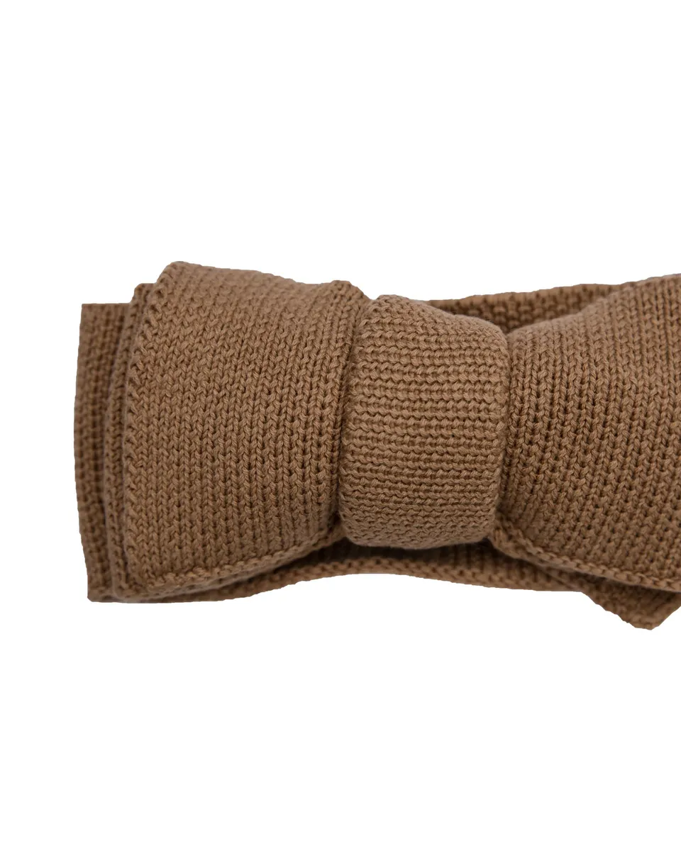 Toto & Mommie Organic Cotton Knit Bows Almond