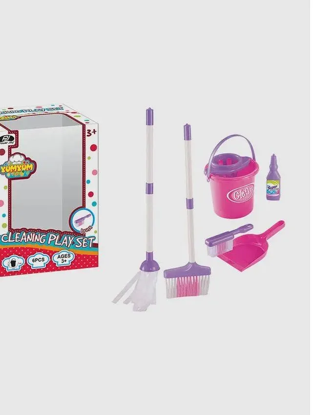 Power Joy Kids Cleaning Play Set Pink/Purple Age- 3 Years & Above
