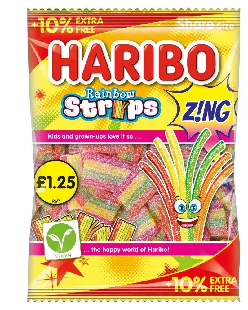 HARIBO Rainbow Strips Zing 143g