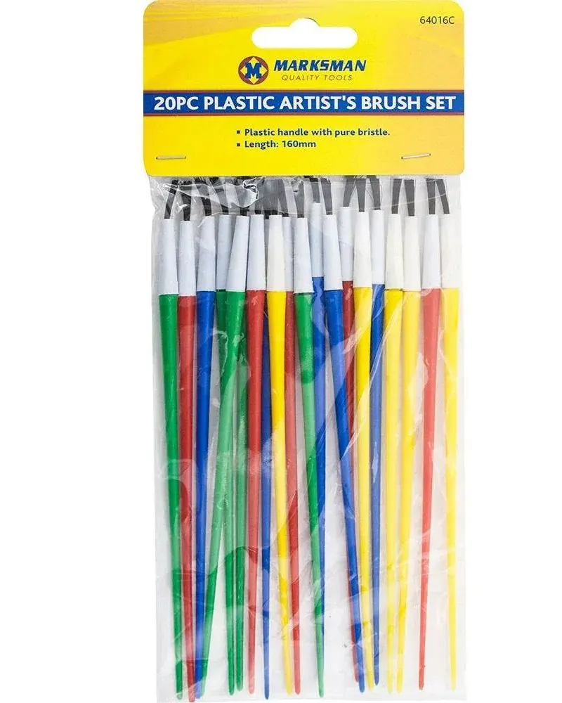 Pibi Marksman Plastic Artist'S Brush Set 20Pc Age-3 Years & Above