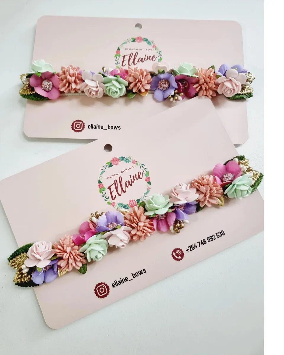 Ellaine Bows Florets Elastic Headband Assorted Single Multicolor Age- New born & Above
