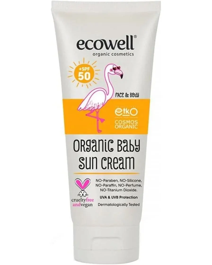 Ecowell Organic Baby Sun Cream 50 SPF 110G Age- Newborn & Above